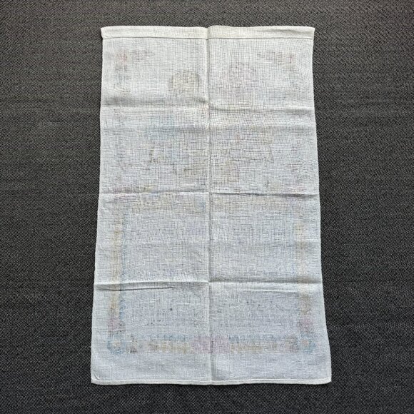 Vintage 1980 Calendar Tea Towel Linen Fabric Wall Decor - Picture 12 of 14